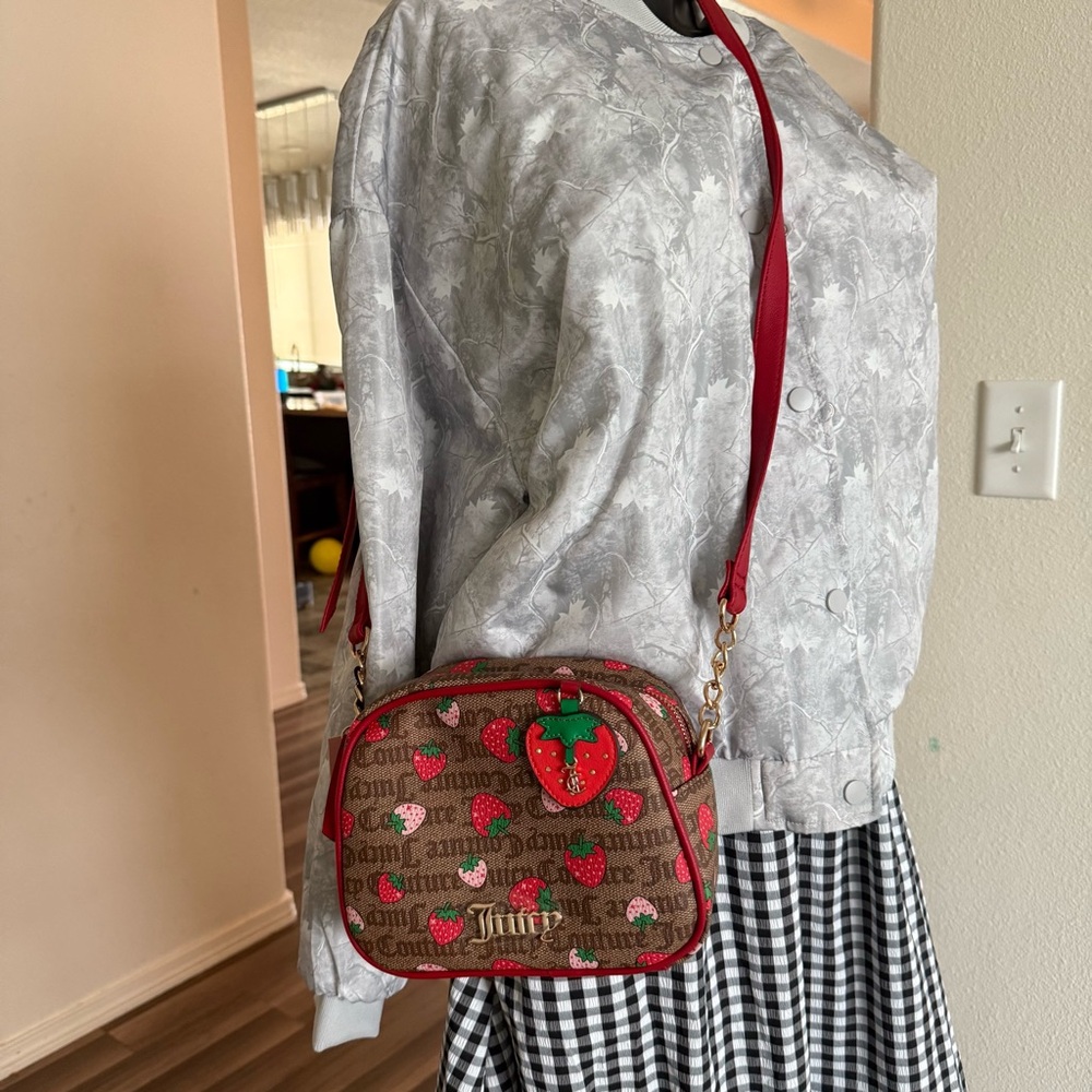 Juicy Couture Red and Brown Strawberry Crossbody Bag - Picture 4 of 16